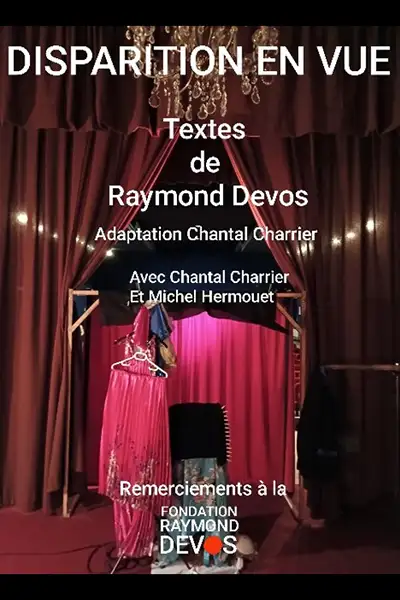 Affiche pièce de théâtre Disparition en vue