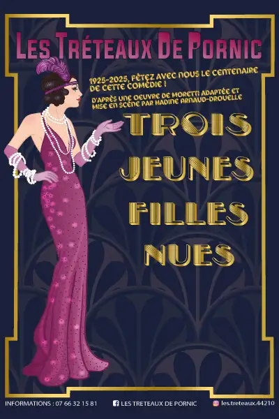 Affiche pièce de théâtre Trois jeunes filles nues