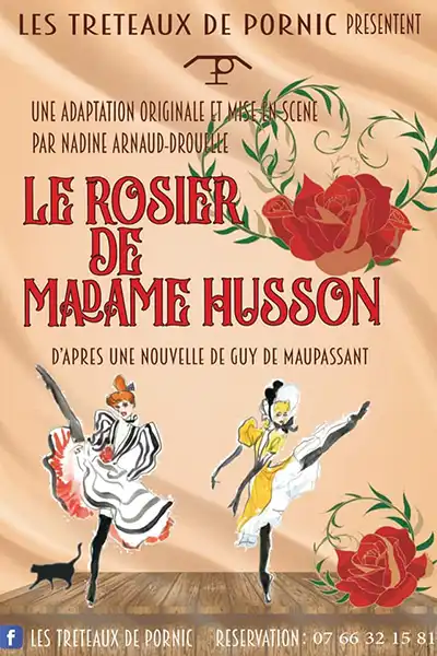 Affiche pièce de théâtre "Le rosier de Mme Husson"